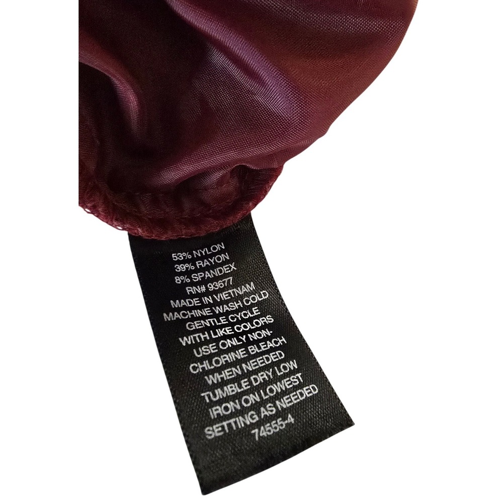 Worthington Burgundy Red Split Hem Cropped Pants Women Size M - Picture 2 of 5